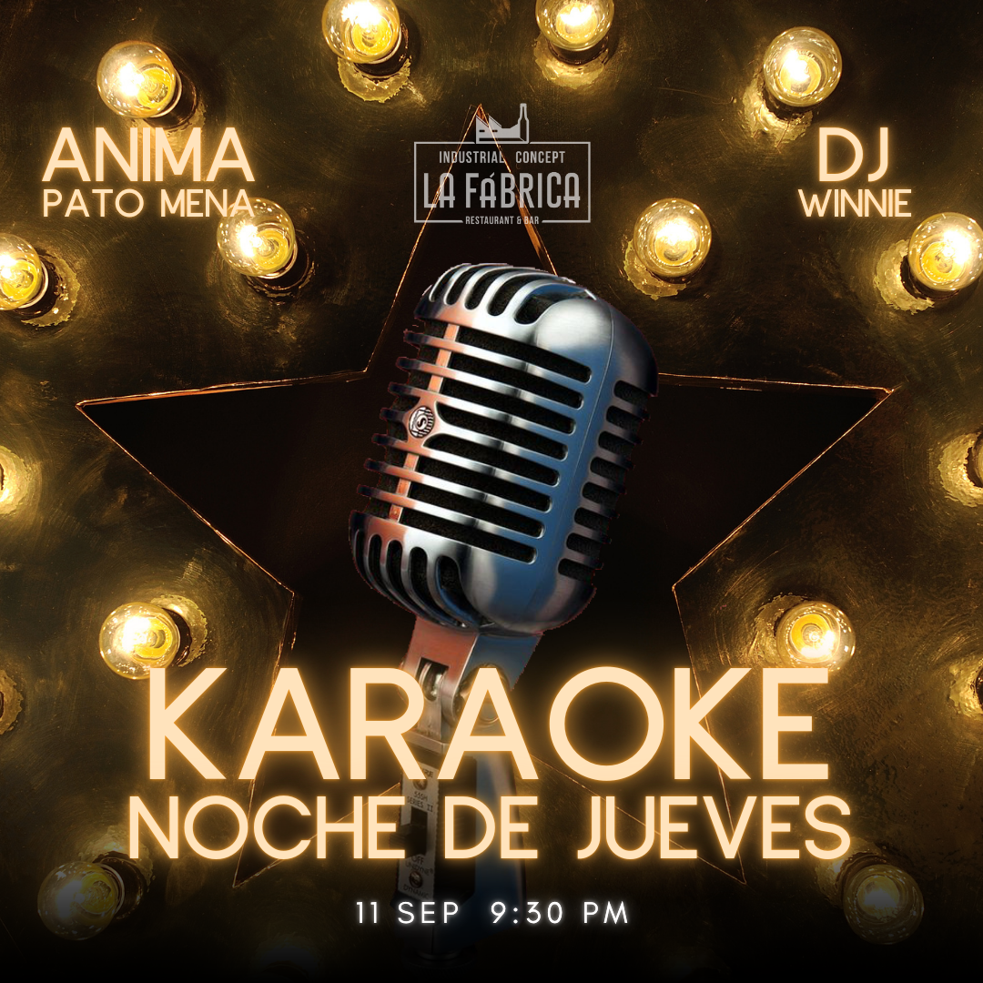 Karaoke Jueves 11 Septiembre, Reserva y registra tus temas
