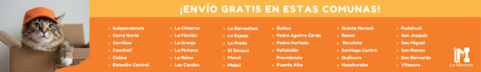 ¡Envío gratis en estas comunas!