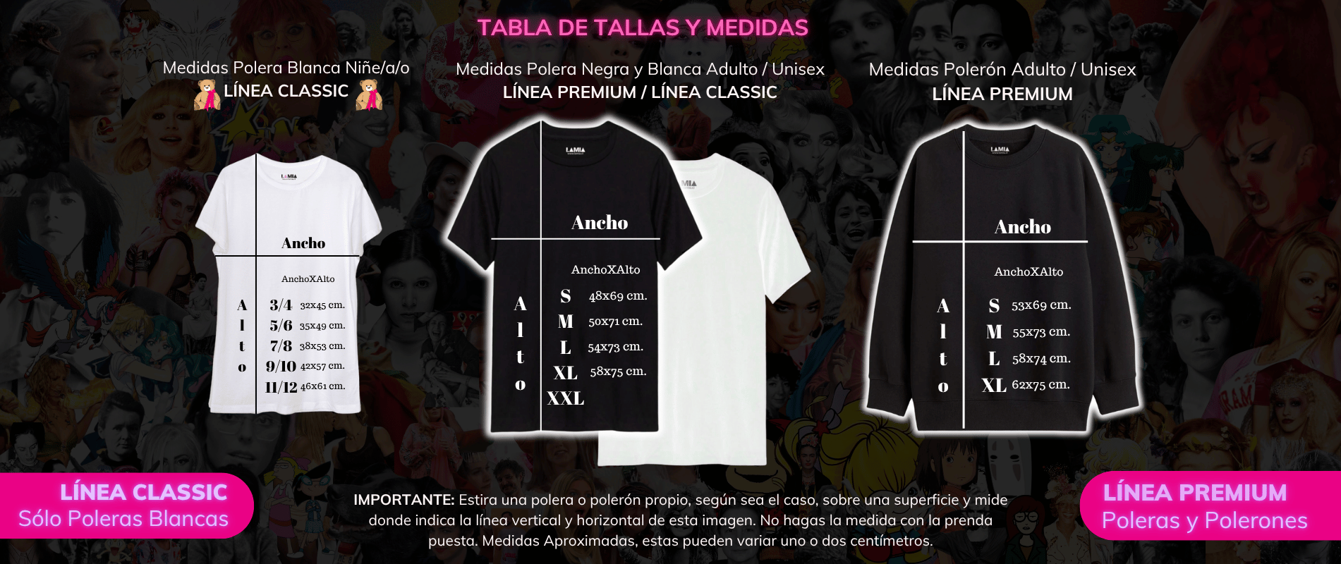 Tallas y Medidas