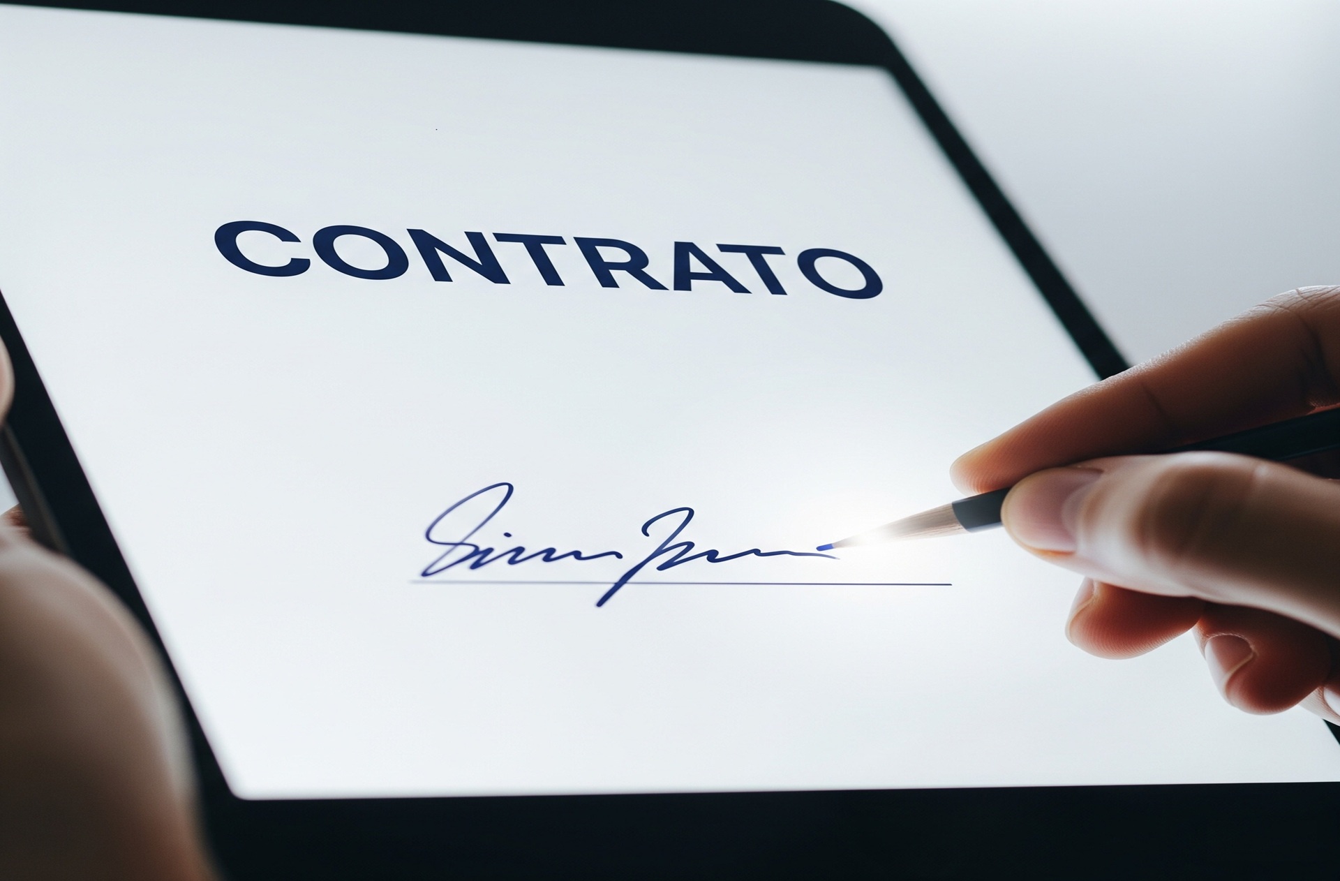 Profesionales empresariales colaborando en una oficina moderna con documentos digitales
