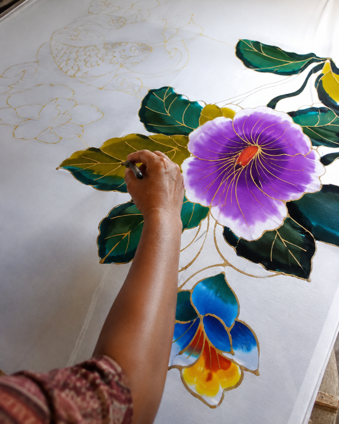 Pareos Polinésicos Pintados a Mano