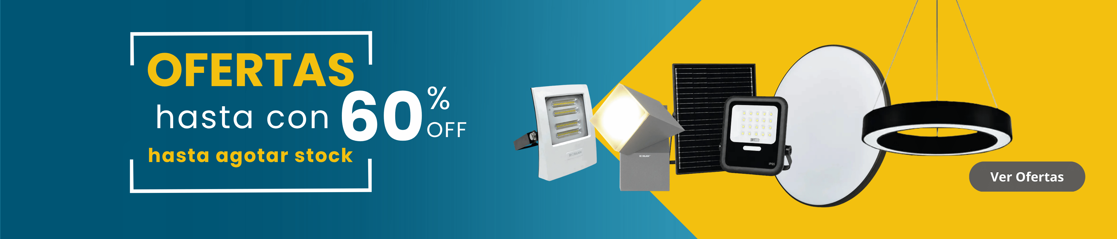 Liquidación de stock en luminarias LED con hasta 60% de descuento