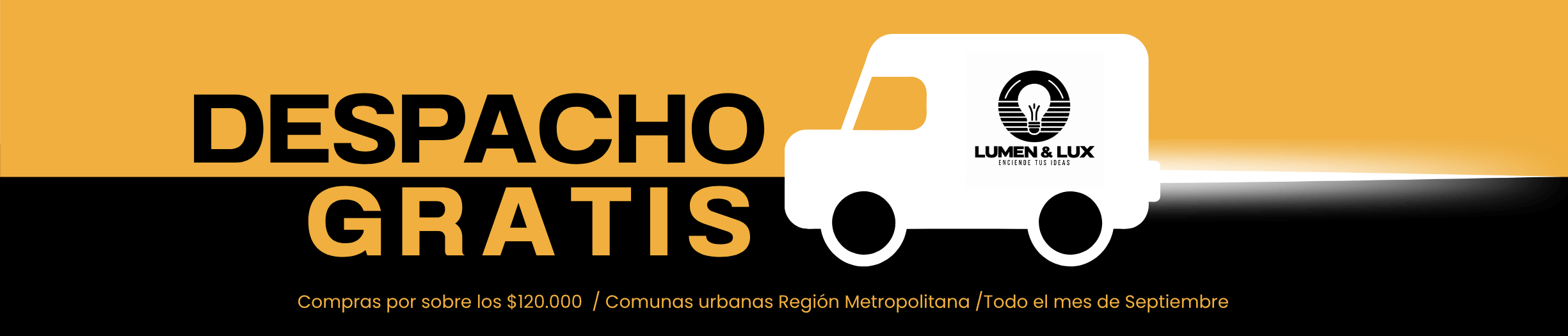 nvío gratis en compras sobre $120.000 para despachos urbanos en la Región Metropolitana durante septiembre