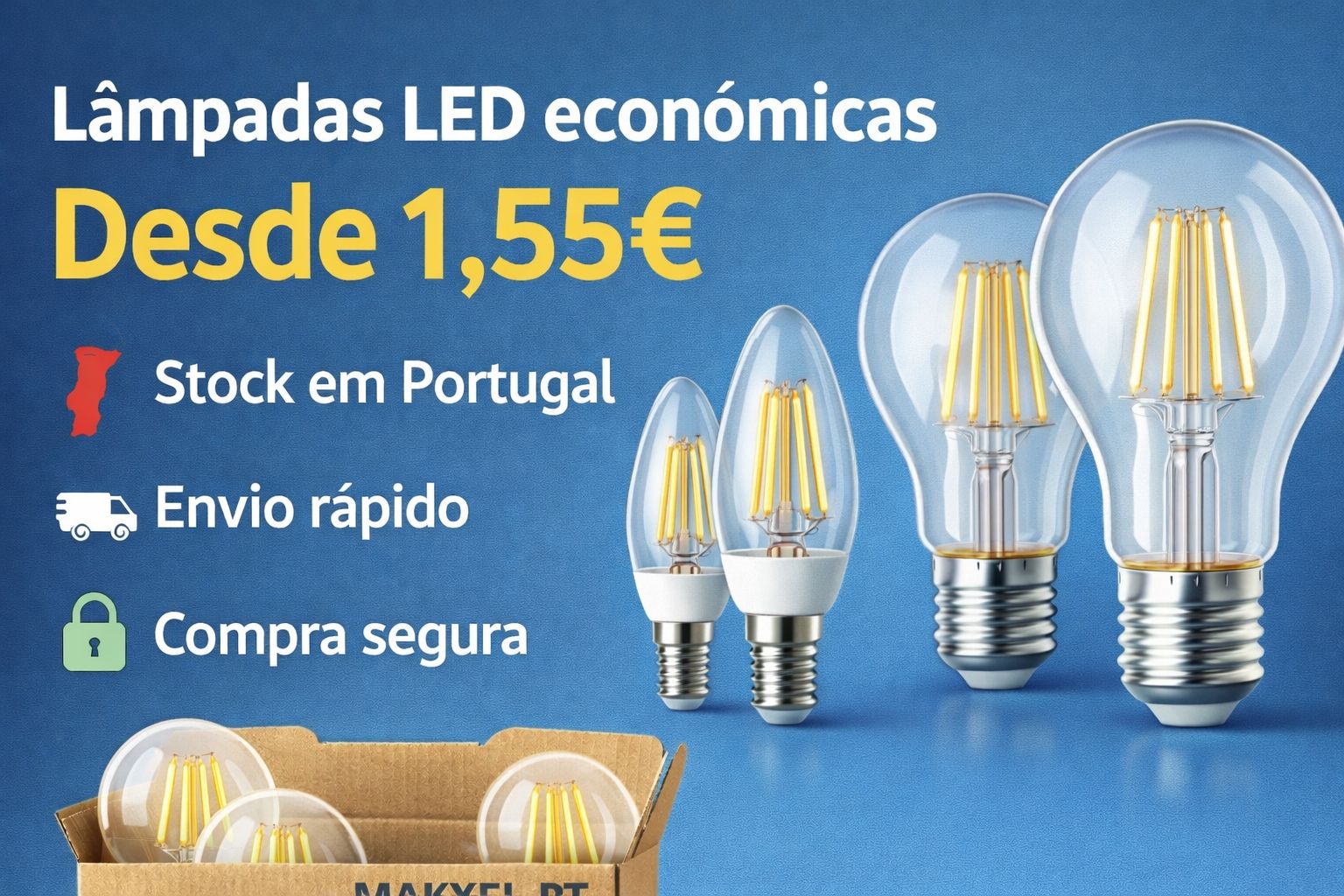 Lâmpadas filamento LED 