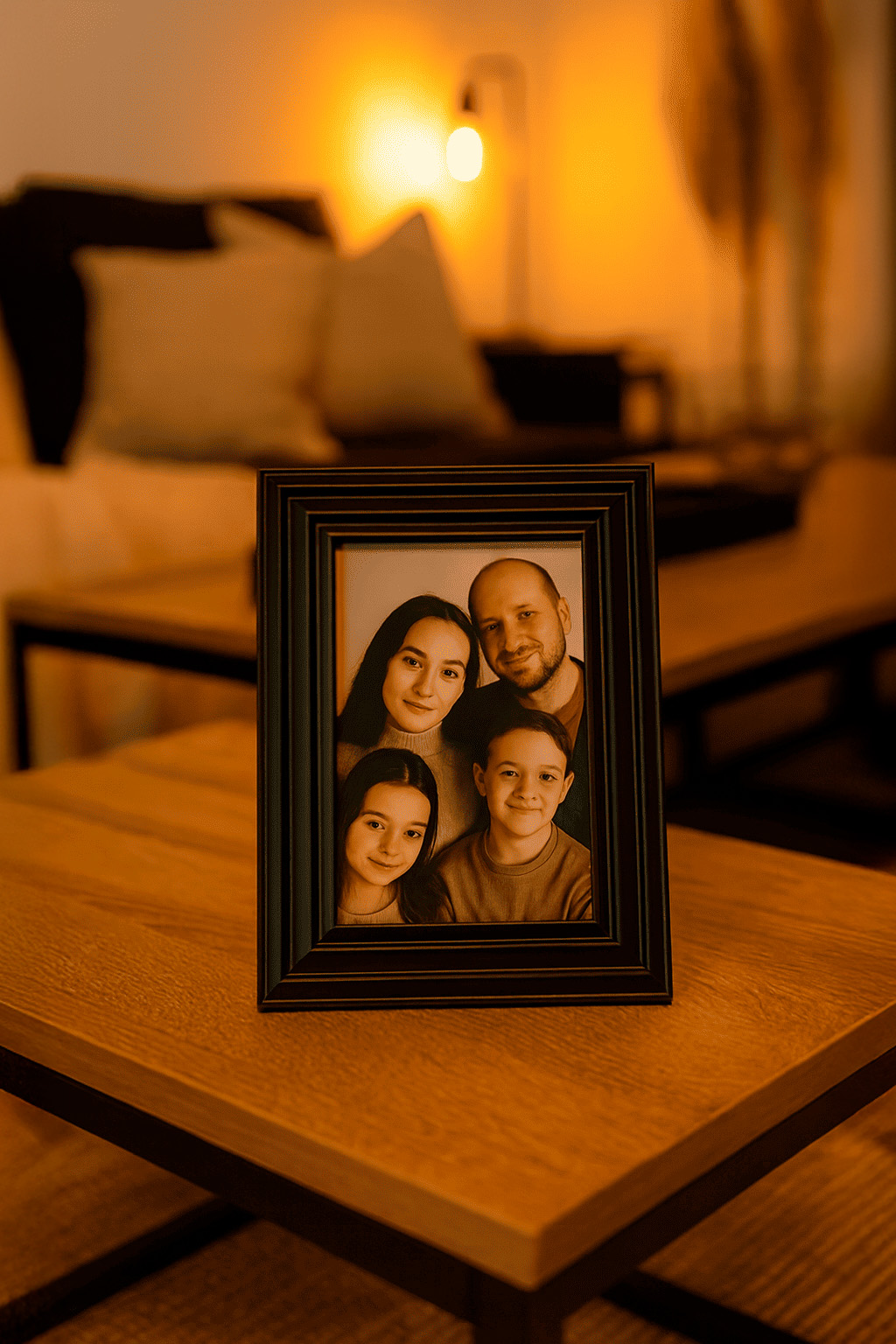 Marco para fotos negro 10x15 MDF