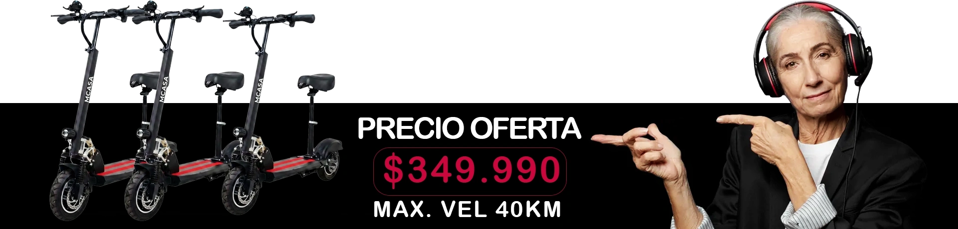 scooter electrico 40km mcasa