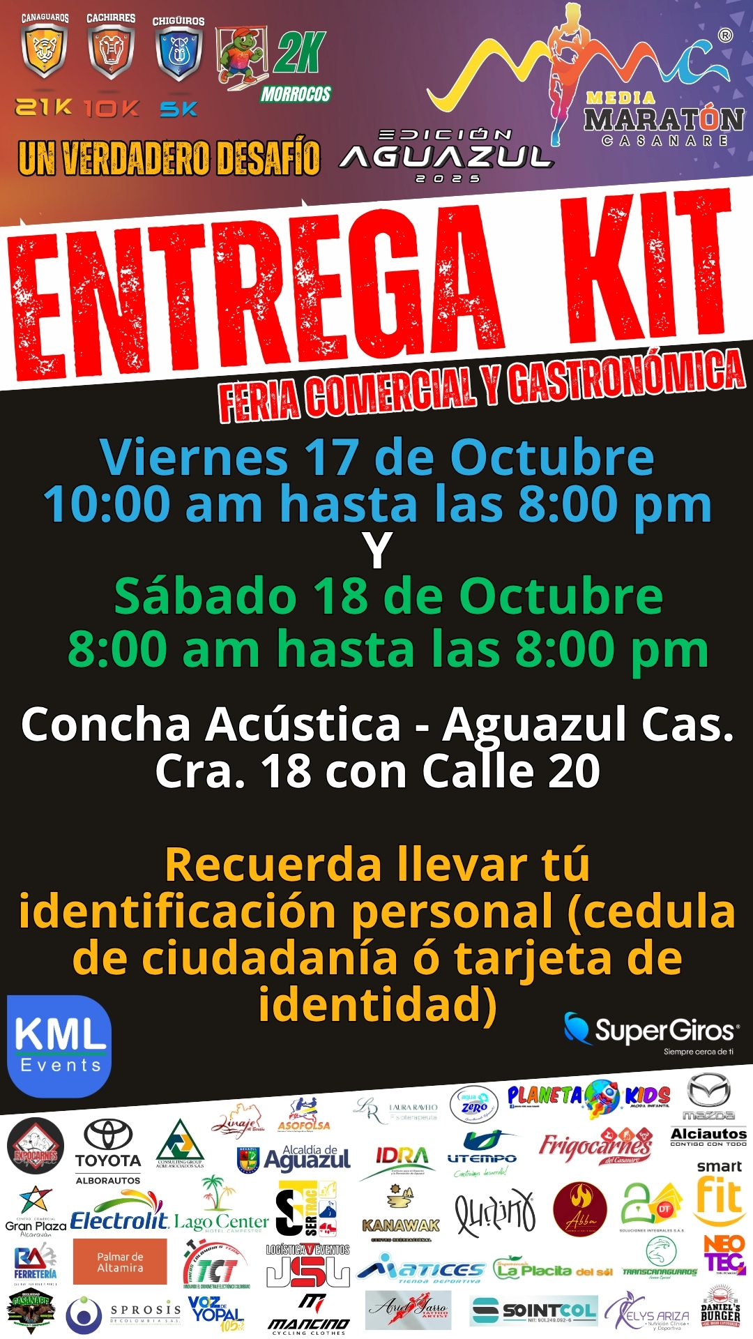 <b>Premiación y Sorteo, conoce que incluye la Inscripción - Media Maratón Casanare - Edición Aguazul 2025</b>
