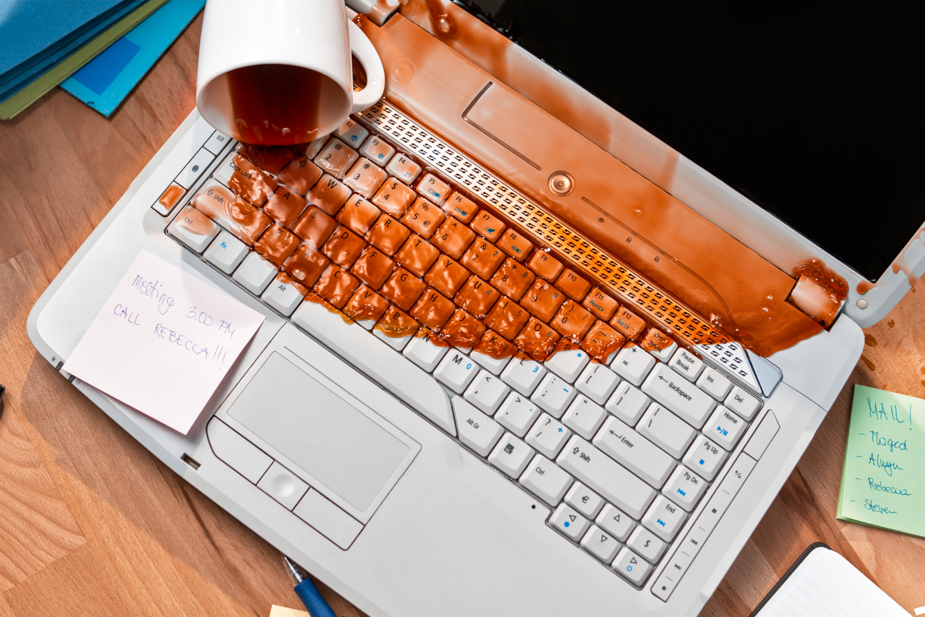 ¿Le cayó agua o café a tu computadora?