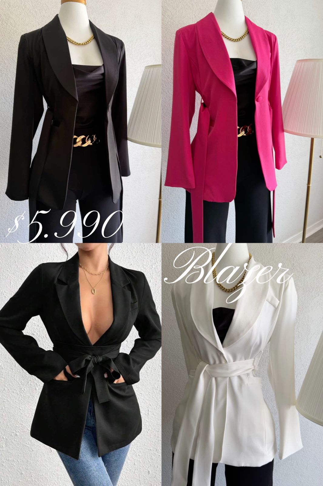 Cantidad mínima de compra es de 3 unidades de un mismo producto, surtido en talla y color.