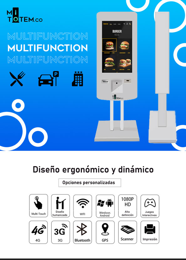 Características kiosco servicios