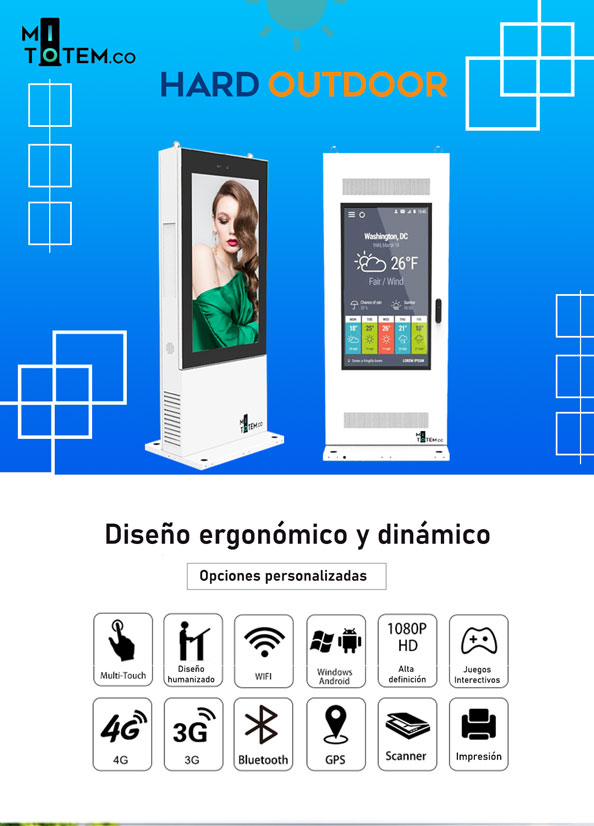 Características tótem outdoor