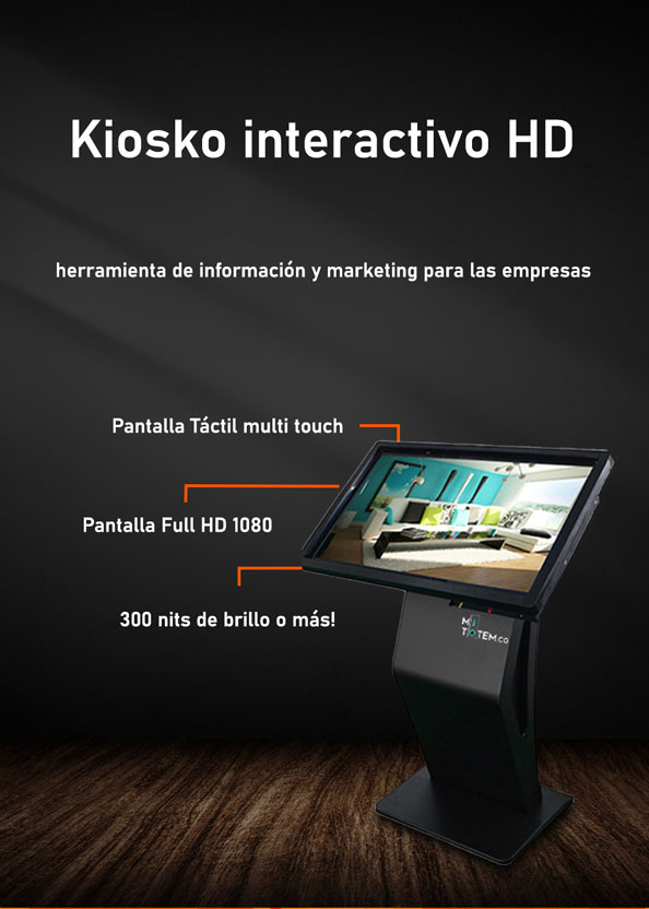 Kiosco directorio táctil