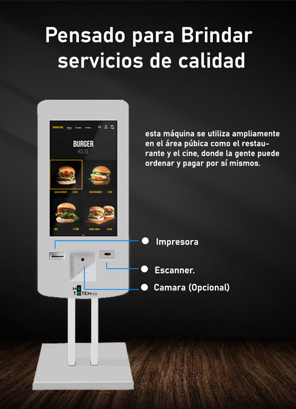 Kiosco táctil servicios