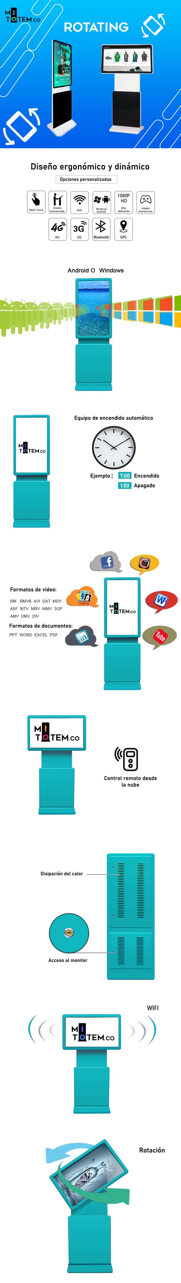 Kiosco directorio táctil