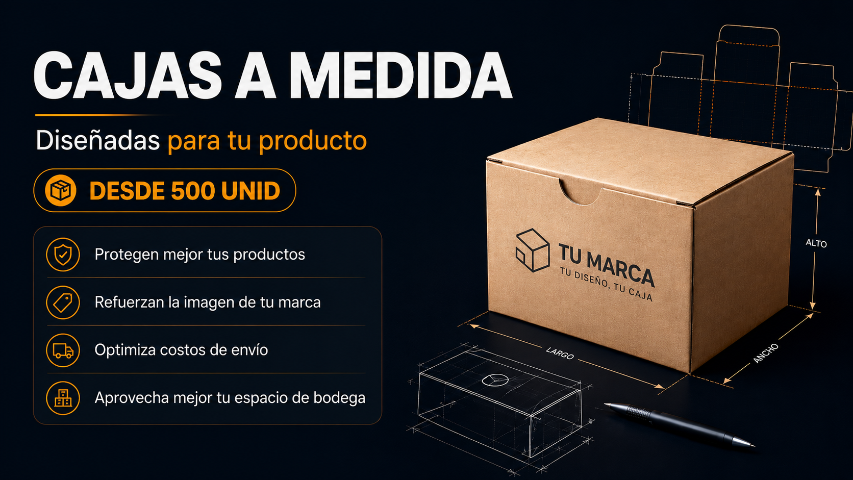 Cajas a medida diseñadas para tu producto