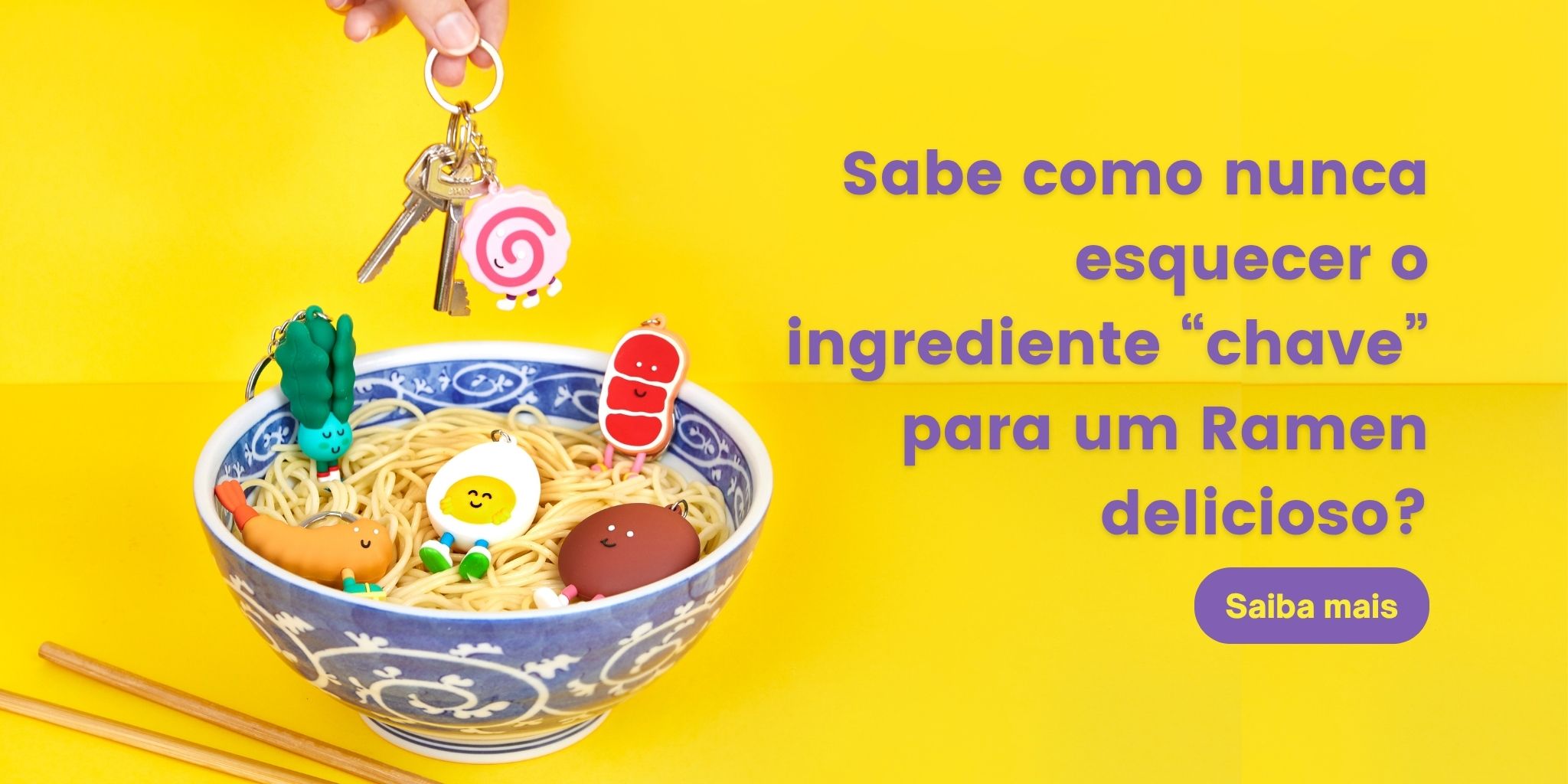 Mogando - Presentes Amigo Secreto - Porta-chaves Ramen