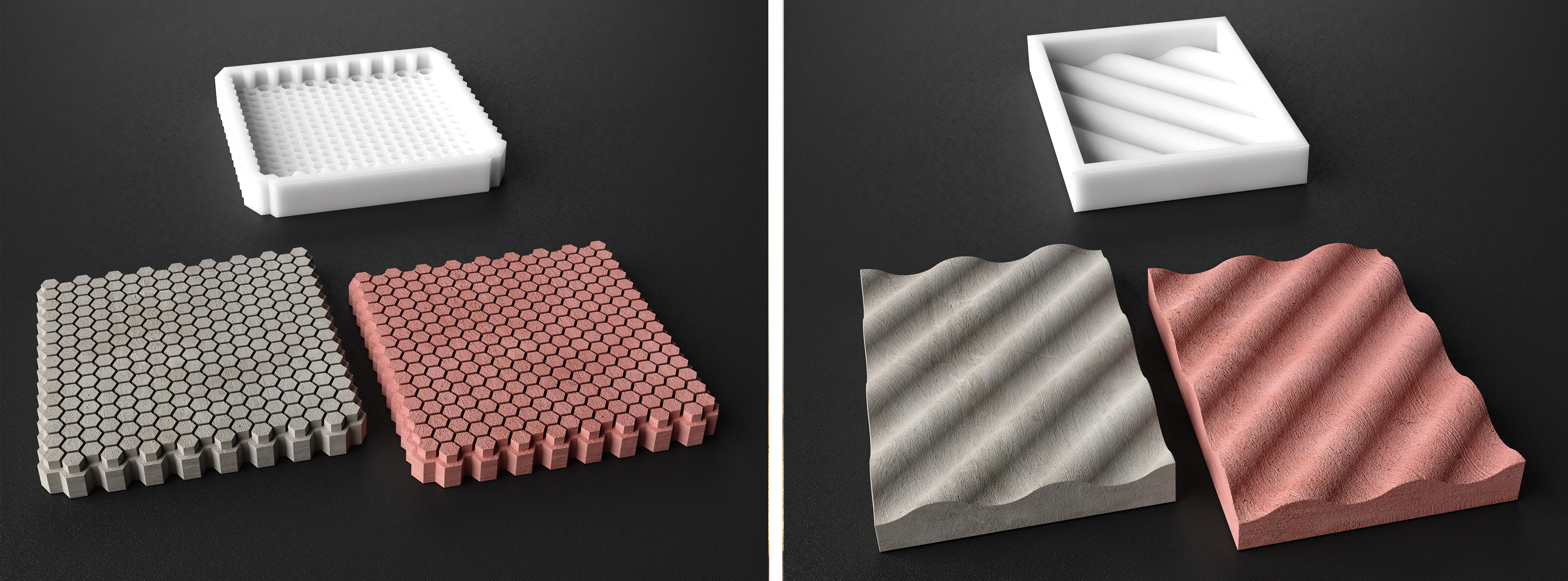 Concrete planter molds