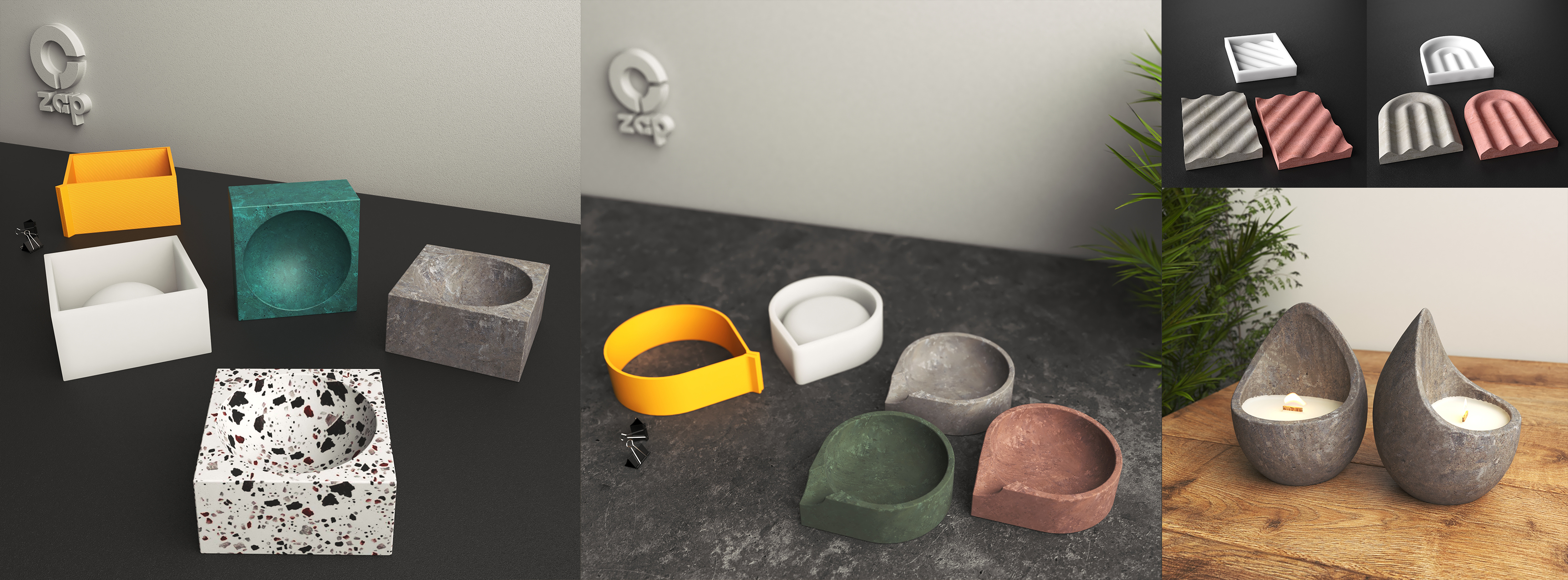 Concrete planter molds