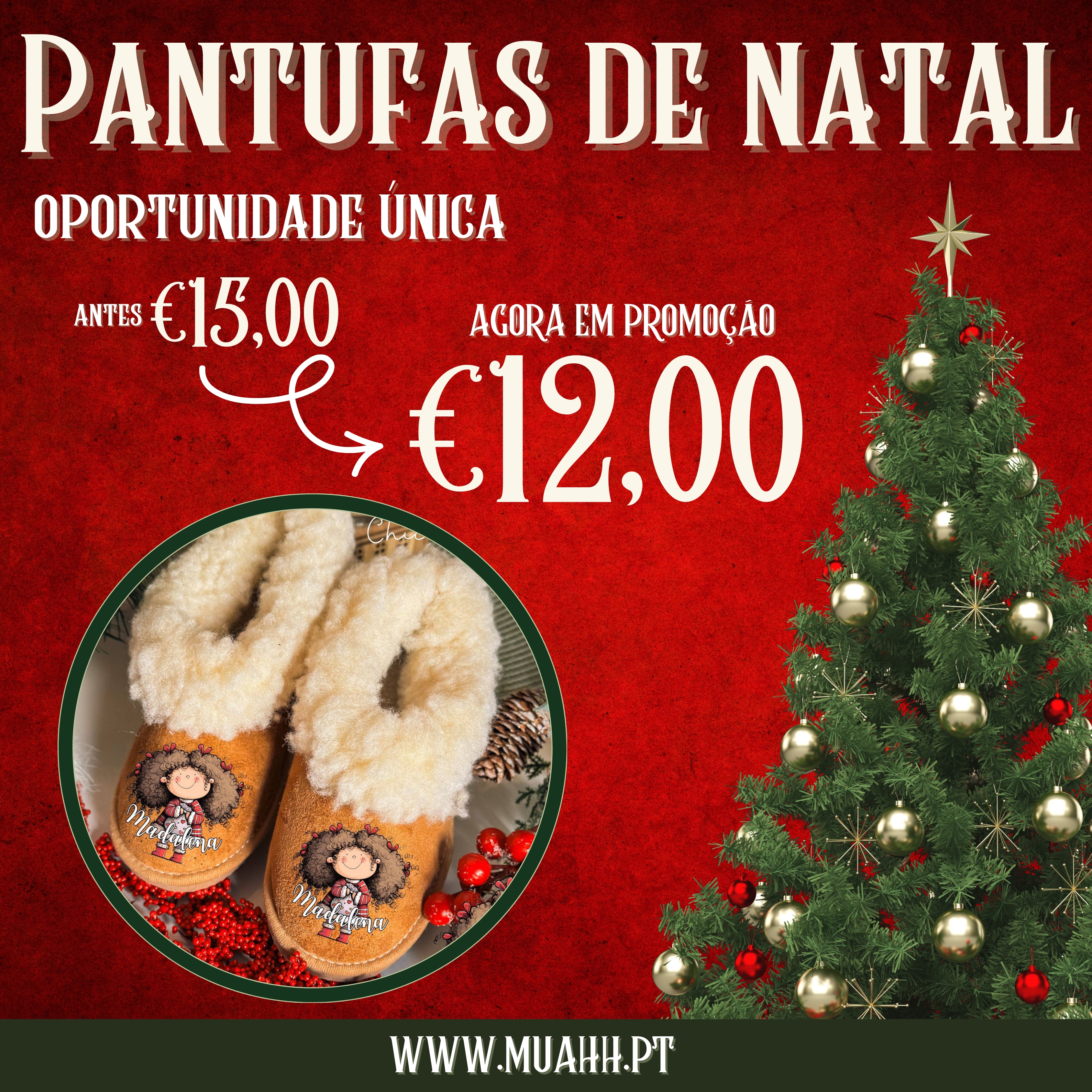 Pantufas Personalizadas - Tamanho Bebé, Criança & Adulto