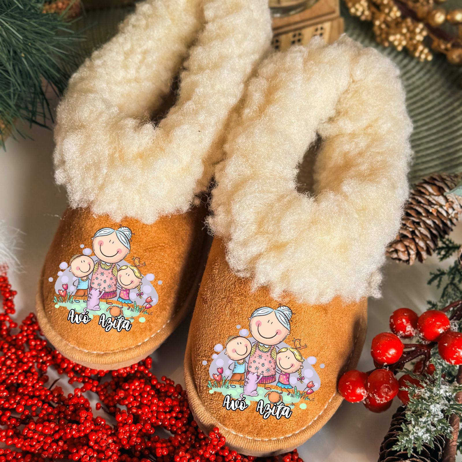 Pantufas Personalizadas - Tamanho Bebé, Criança & Adulto