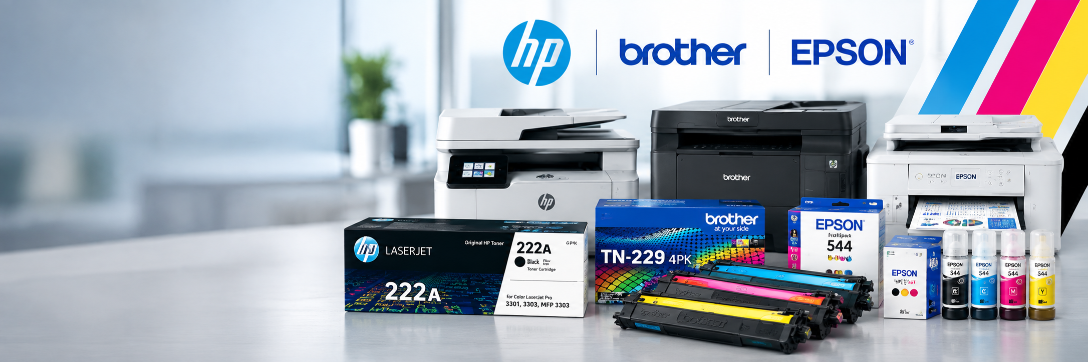 TÓNERES ORIGINALES HP, BROTHER Y EPSON