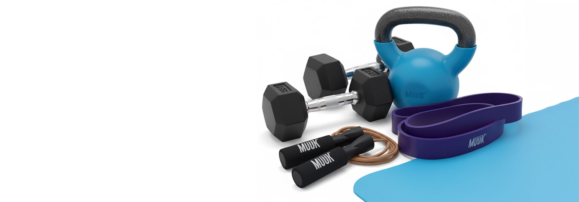 HASTA 50% OFF EN PRODUCTOS PARA HACER EJERCICIO. ENTRENA CON MUUK Y PREPARA EL VERANO 2026 CON EQUIPAMIENTO DE CALIDAD PARA EL EJERCICIO.