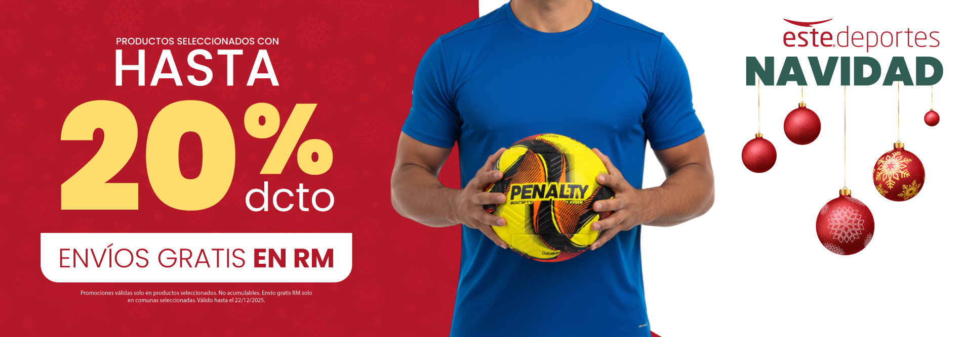 LLEGÓ LA NAVIDAD A ESTE DEPORTES CON UN 20% OFF EN PRODUCTOS SELECCIONADOS. TODOS CON ENVÍOS GRATIS EN LA REGIÓN METROPOLITANA. REVISA AHORA.