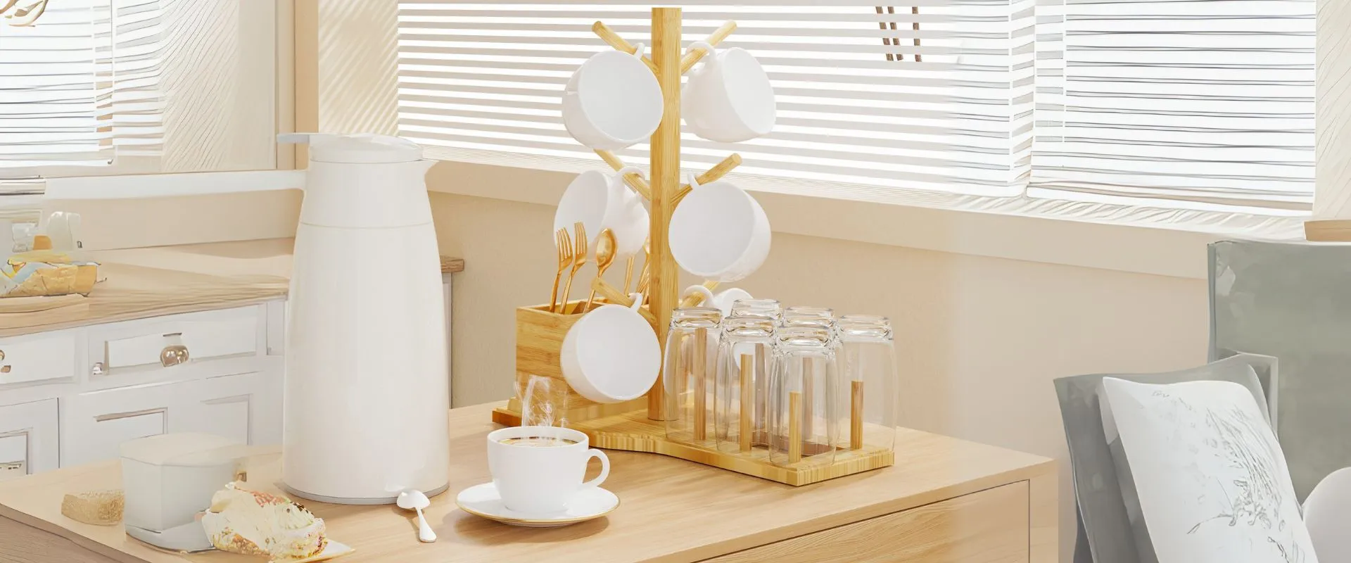 se un mejor anfitrion soporte de copas , colgador de talzas y dispensador de bebidas