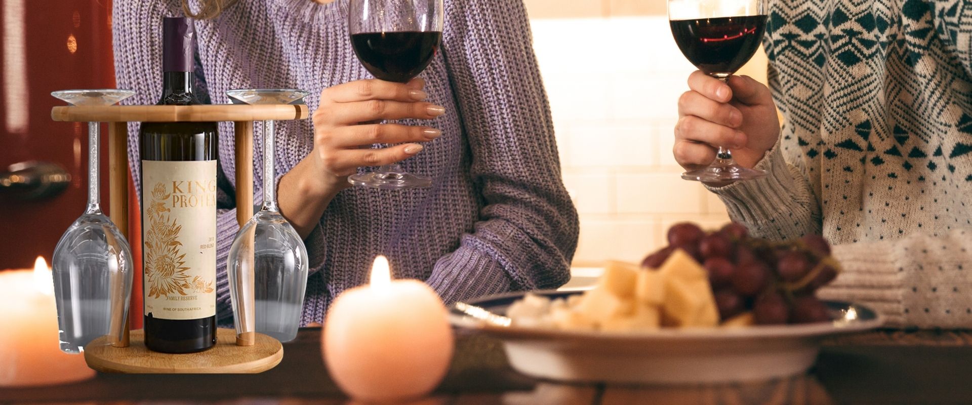 soporte de copas de  vino