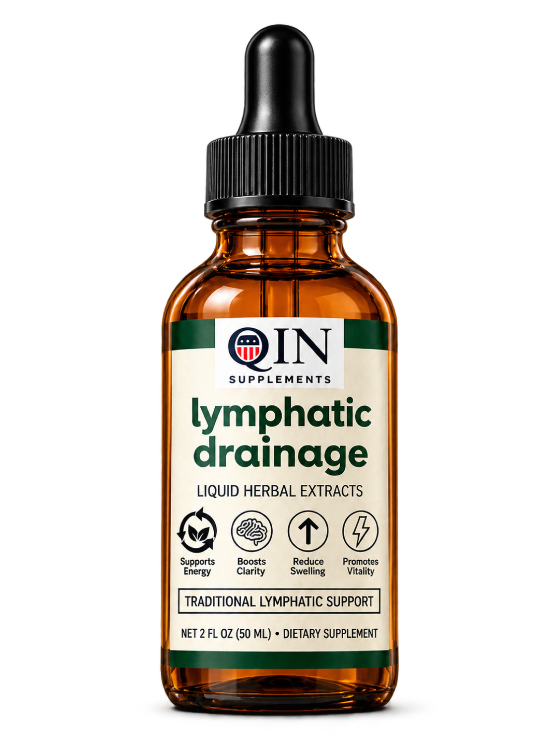 QIN Lymphatic Drainage, extractos herbales líquidos