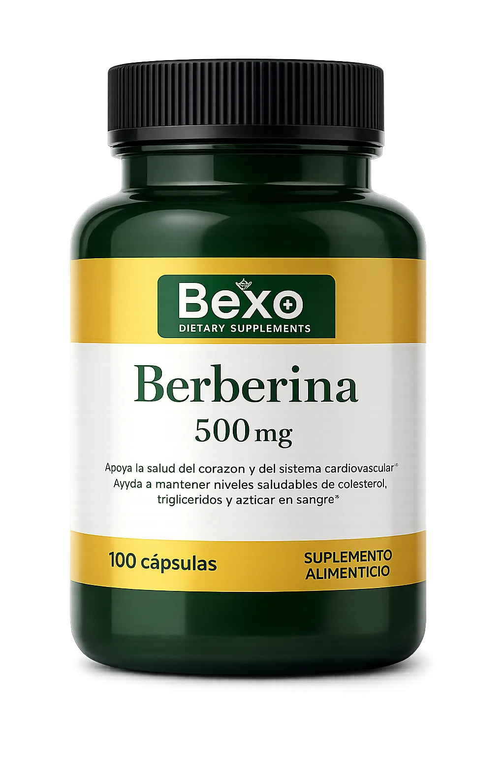 Suplemento Bexo Berberina Nutrimax para azúcar en sangre y salud cardiovascular, disponible en Chile