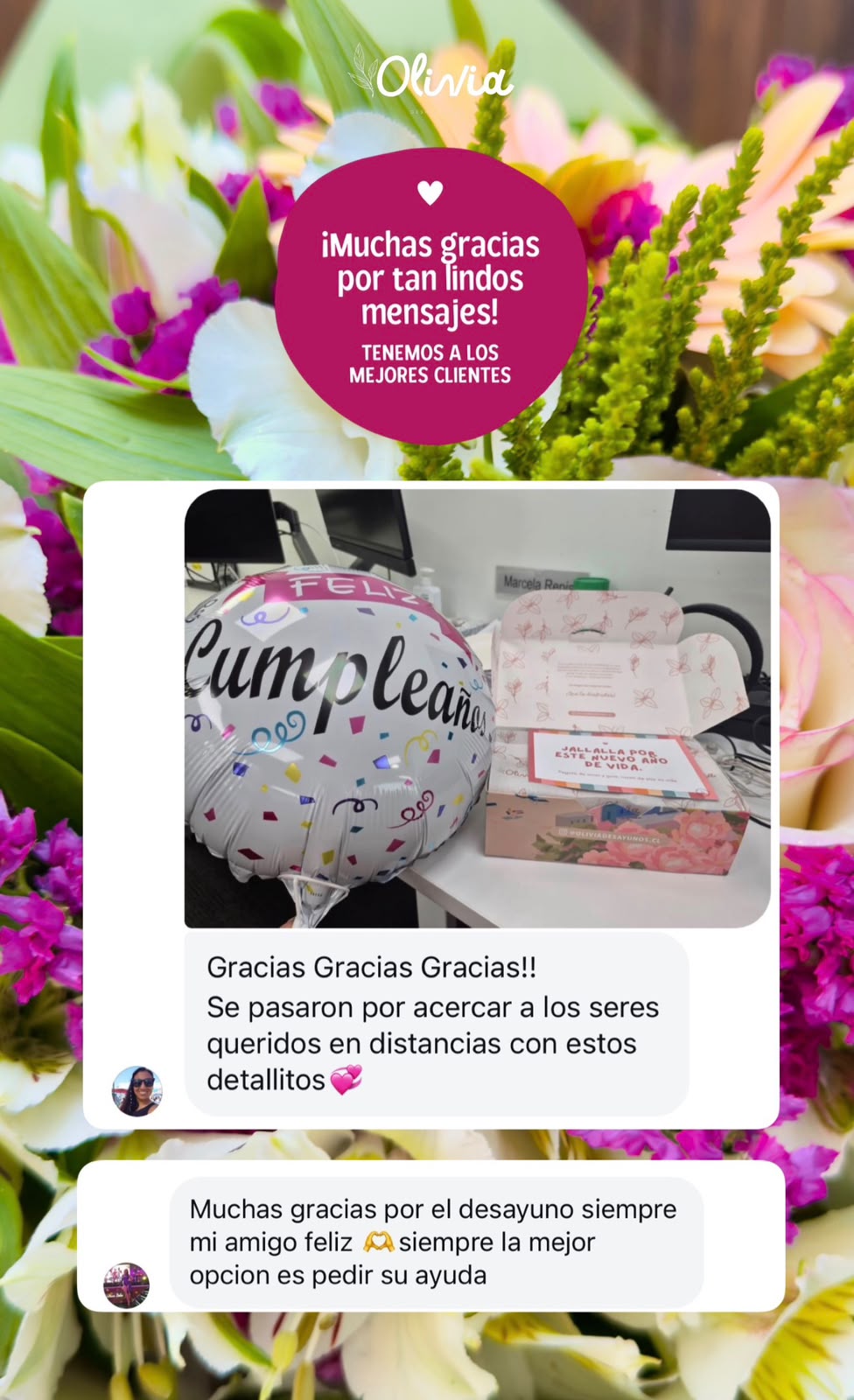 Desayunos a domicilio en Santiago | Olivia Desayunos