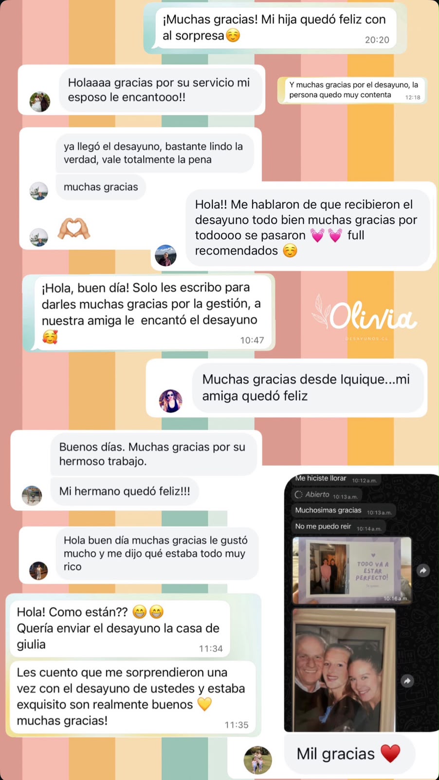 Desayunos a domicilio en Santiago | Olivia Desayunos
