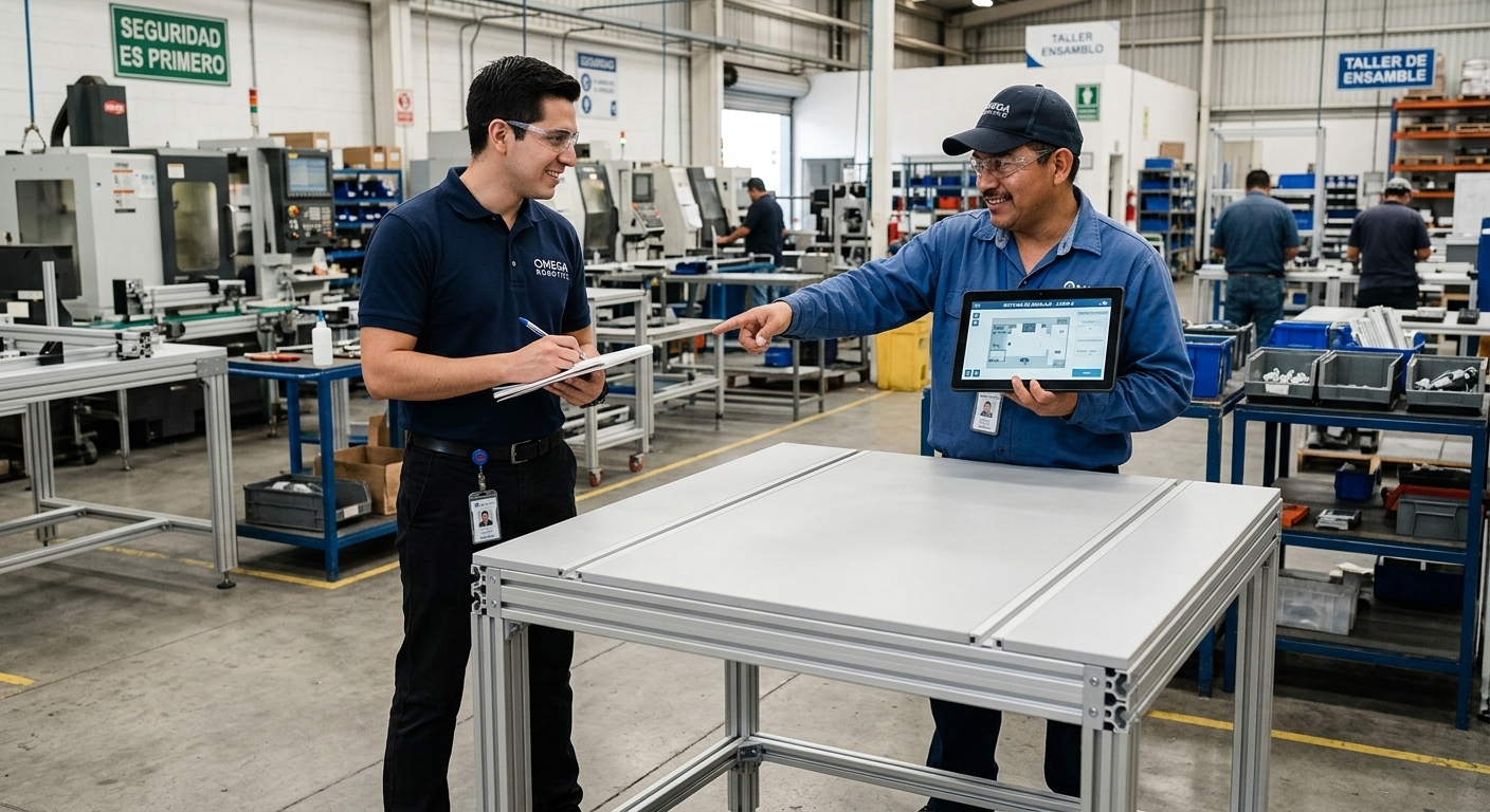 Brazo colaborativo UFactory con sus accesorios de sujeción y visión