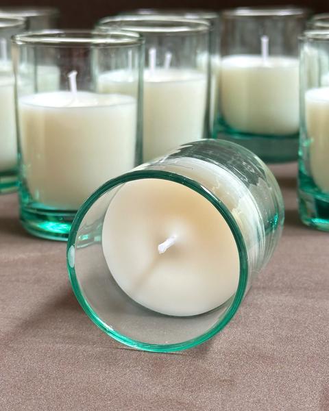 Vela ONE talla S en vaso de vidrio