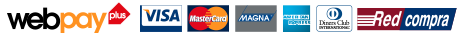 Paga con Webpay Transbank, Mastercard, Visa, American Express, Redcompra