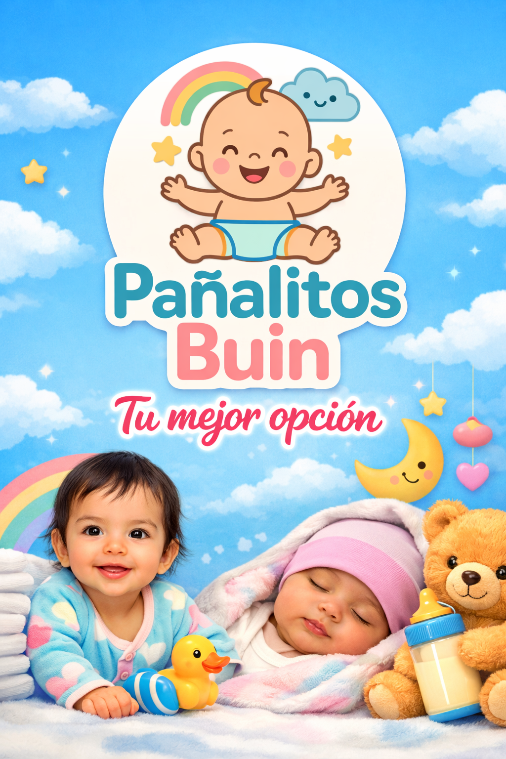Más que pañales, soluciones para tu día a día.