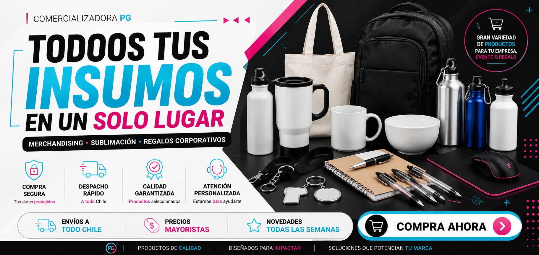 Comercializadora PG /merchandising y sublimación