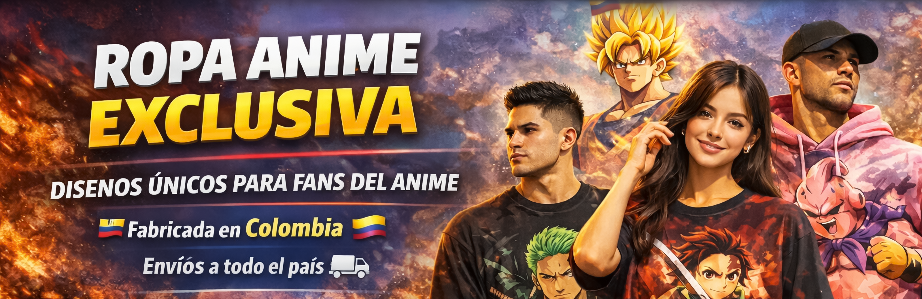 🔥 Ropa anime exclusiva que no pasa desapercibida Diseños épicos con impresión sublimada de alta definición que no pierde color.  🇨🇴 Fabricadas en Colombia 🚚 Envíos a todo el país ⚡ Producción rápida y calidad premium