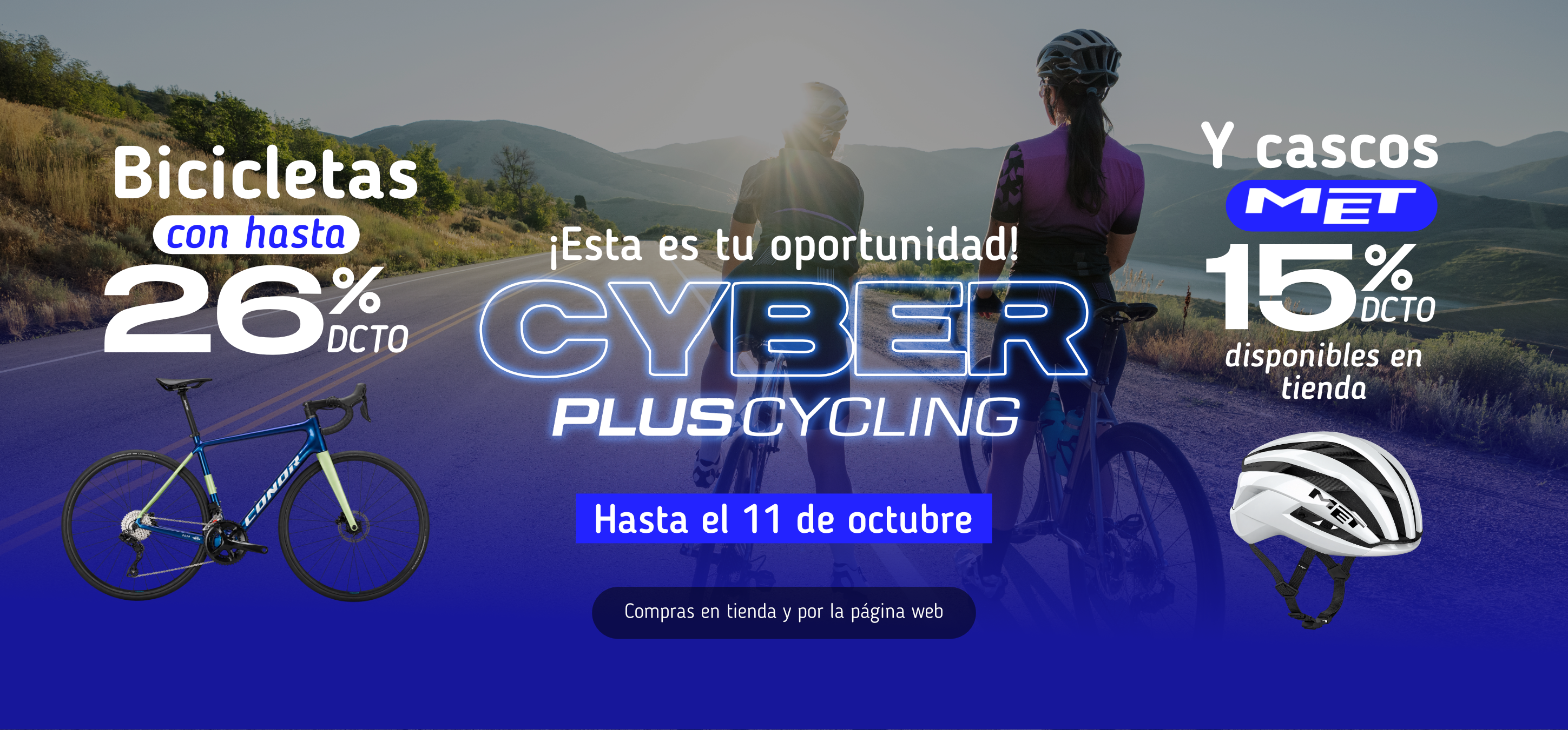 Cyber Pluscycling - bicicletas hasta 26% de descuento y cascos MET 15% de descuento hasta el 11 de octubre