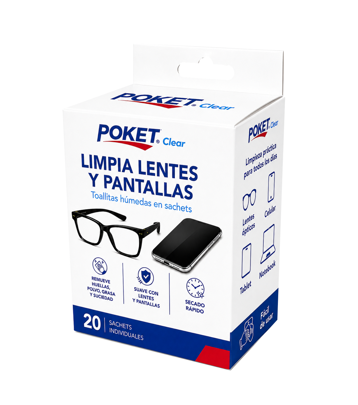 Lentes y pantallas siempre limpios