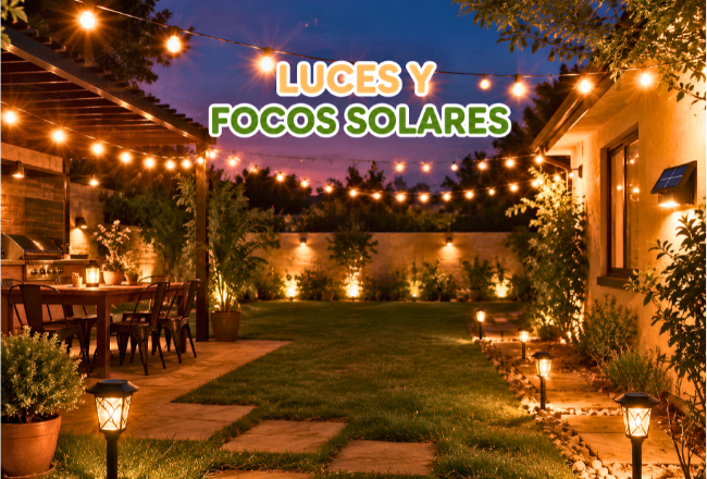 Luces y focos solares