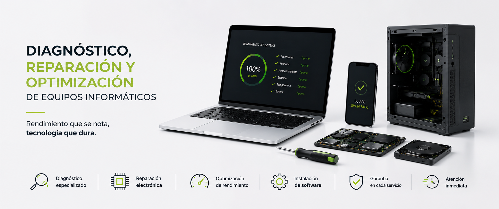 Diagnóstico, reparación y optimización de equipos