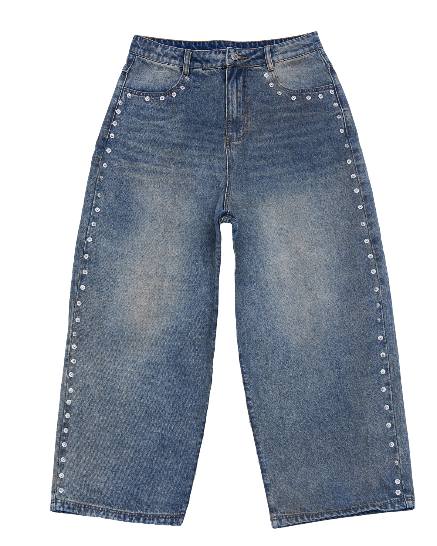 Studded Wide Jeans