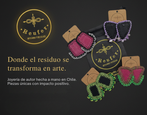 Aros hechos a mano a partir de materiales reciclados, diseños unicos