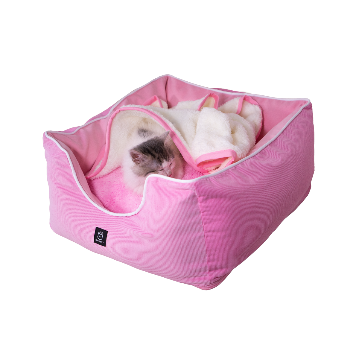 cama para gatos rosa