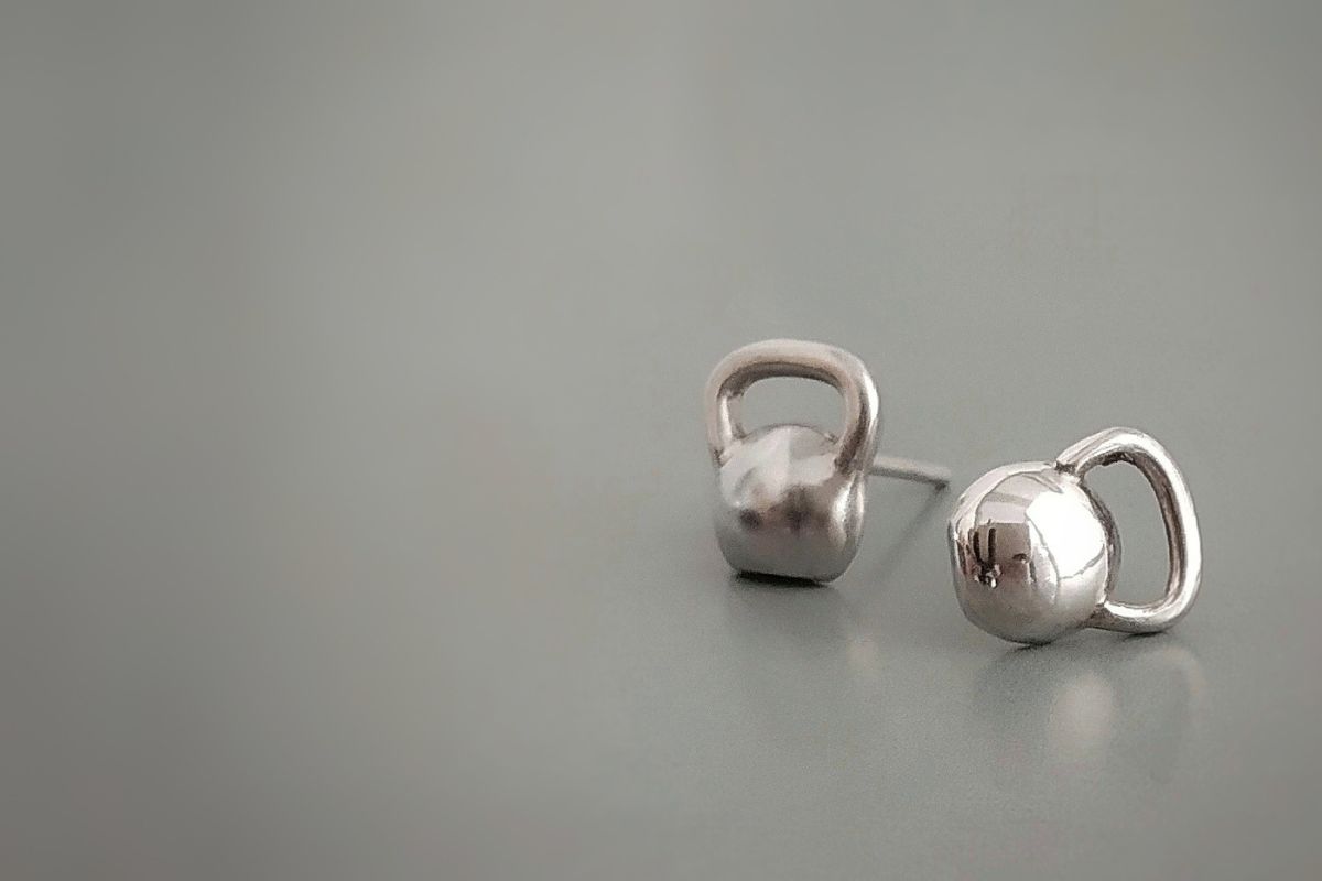 Joyas de plata para gym, crossfit y levantamiento de pesas —  colgantes de mancuerna y kettlebell, regalo para deportista, Ring Fit Chile
