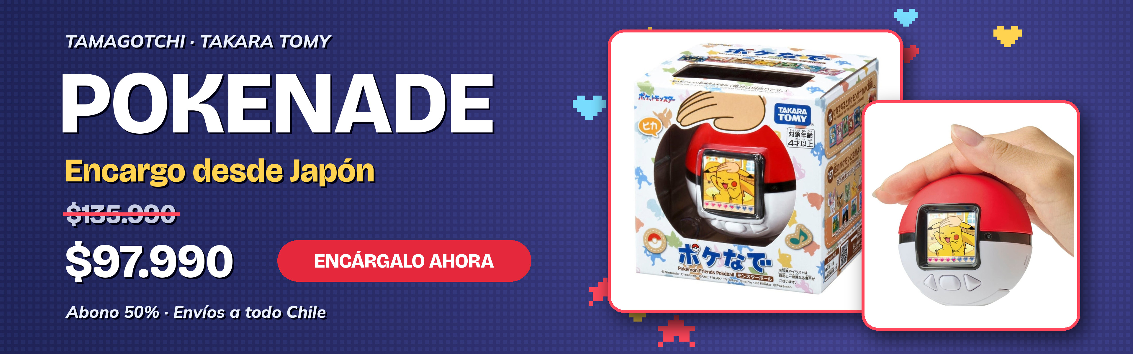 Tamagotchi Pokémon Pokenade Takara Tomy - Encargo