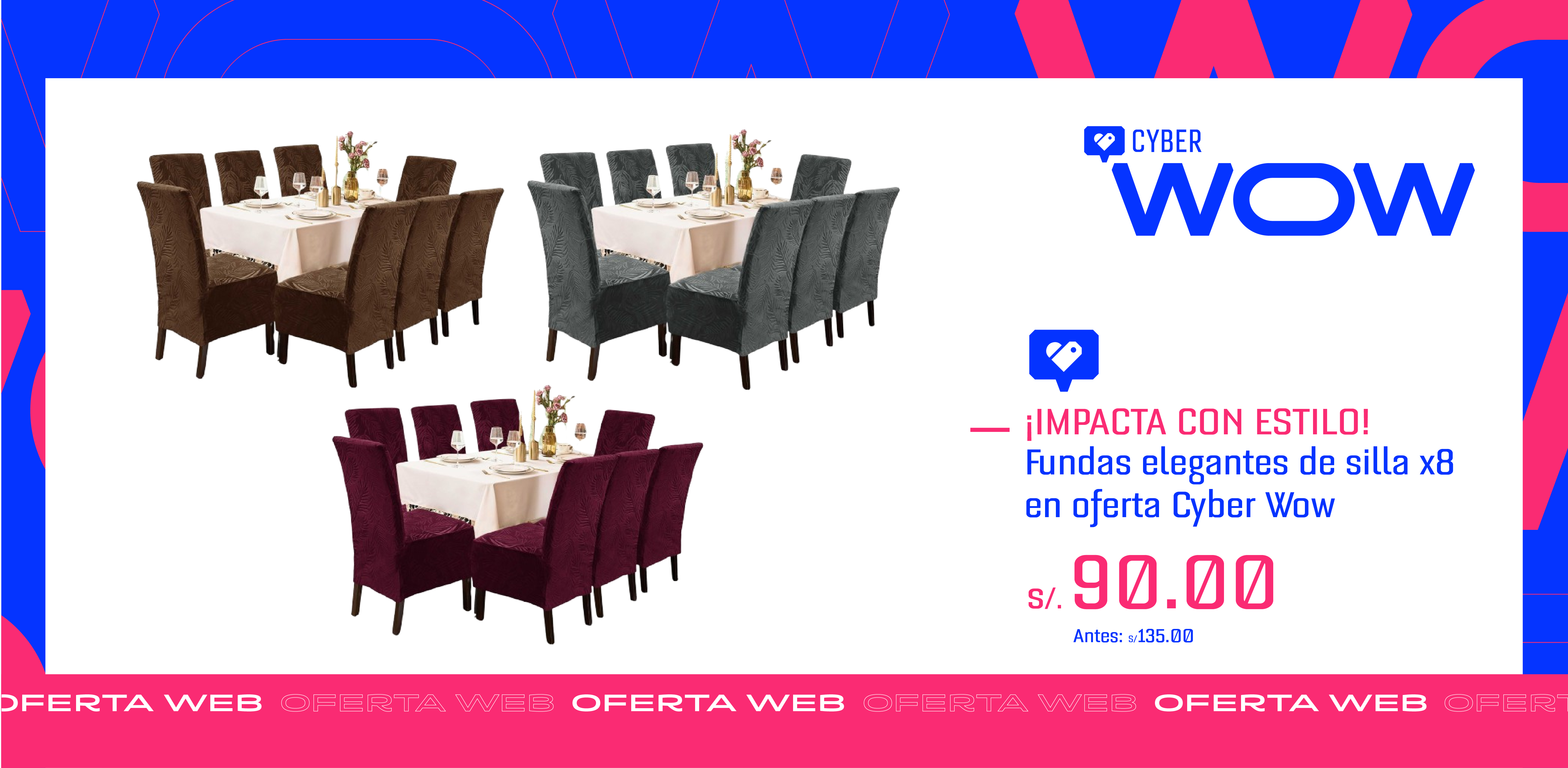 ¡Impacta con estilo! Fundas de silla x8