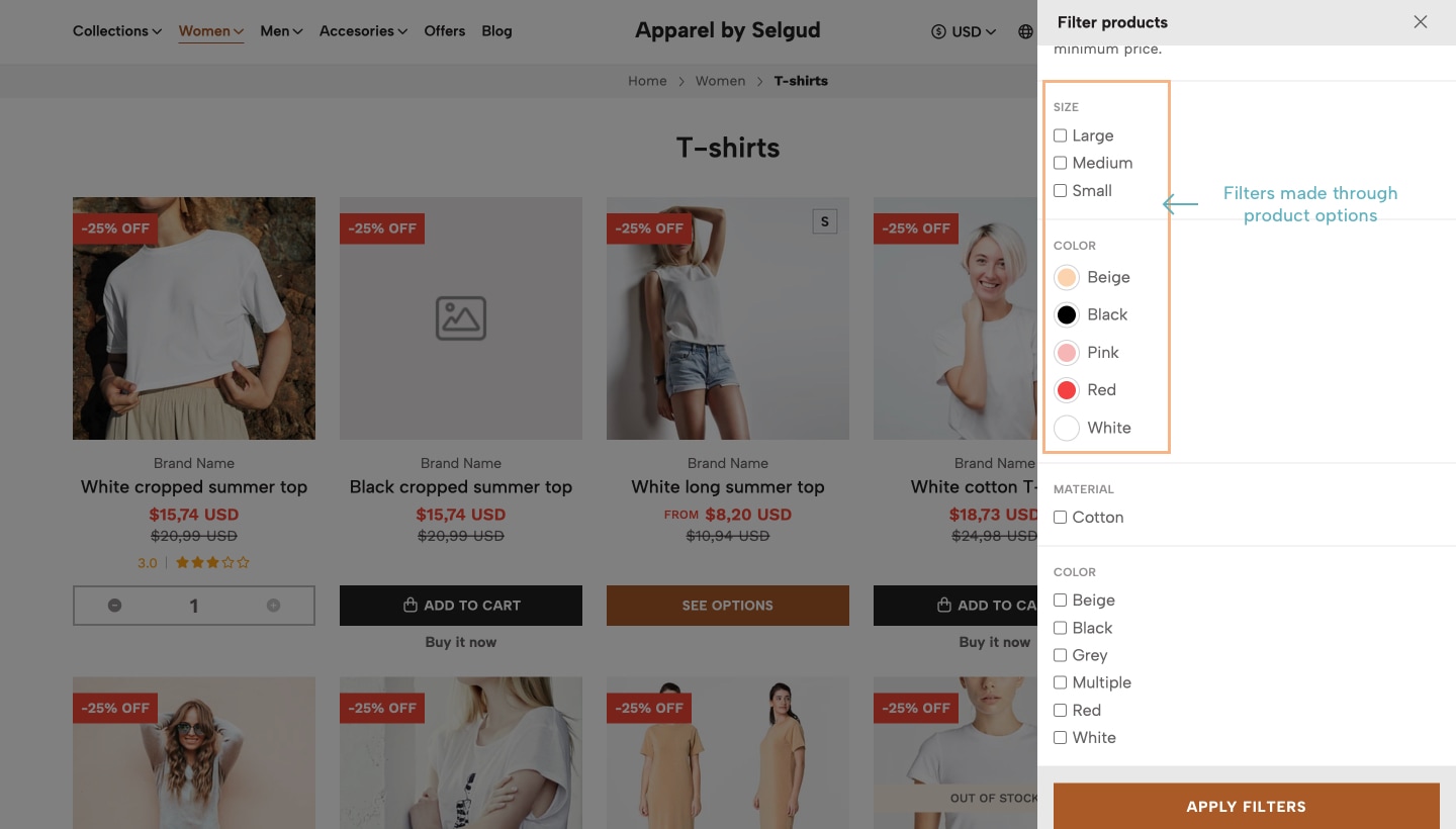 Product Options (or Variants)